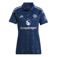 Camisa de time de futebol Manchester United Replicas 2º Equipamento Feminina 2024-25 Manga Curta